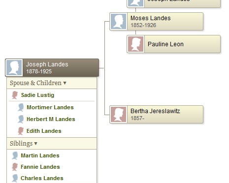 Death records: Joseph and Moses Landes